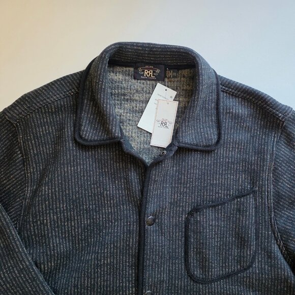 RRL Ralph Lauren Fleece Jacquard Jacket - Black/Cream - XXL  (NWT) - Picture 2 of 6